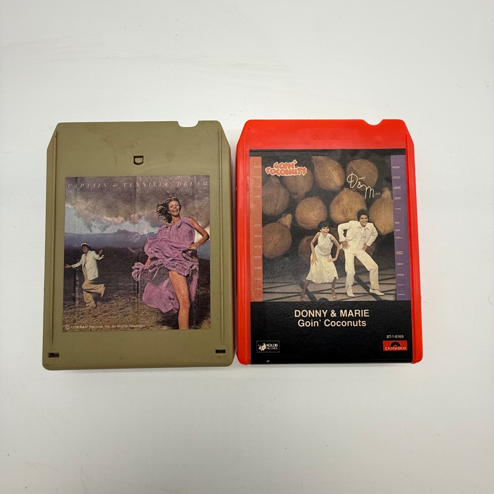 Captain & Tennille DREAM Donny & Marie GOIN' COCONUTS 8‎ Track Tape Lot